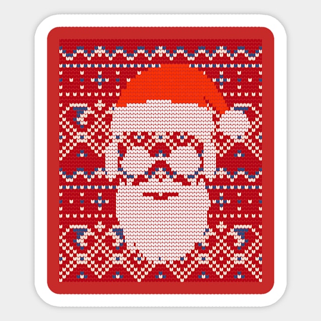 Ugly Christmas Xmas Sweater Hipster Santa Claus Norway Gift Sticker by peter2art